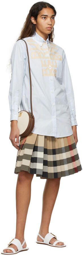 Burberry White Motif Flat Sandals - Picture 3