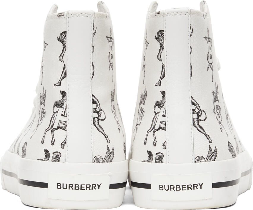 Burberry White Mythical Alphabet Larkhall Sneakers