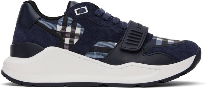 Burberry Navy Check Sneakers