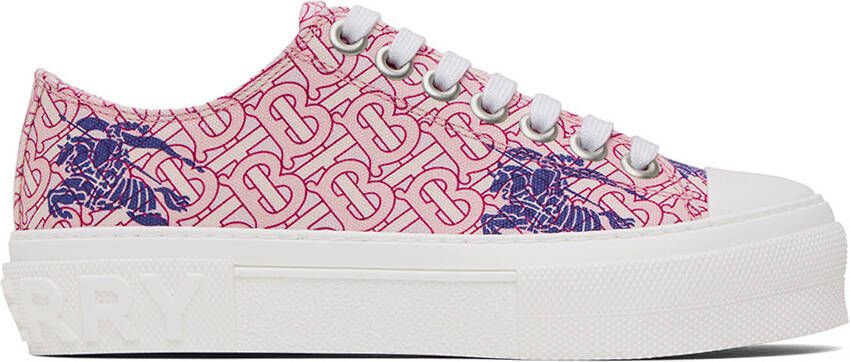 Burberry Pink Lace-Up Sneakers