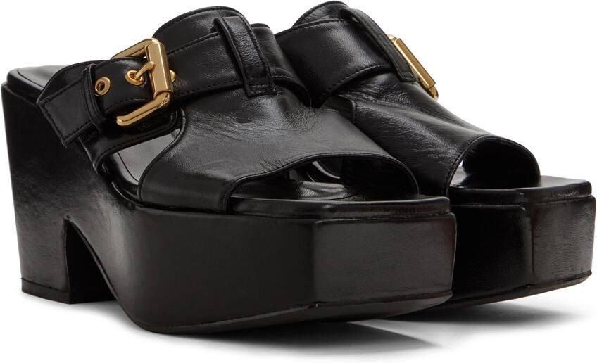 BY FAR Black Lenka Heeled Sandals