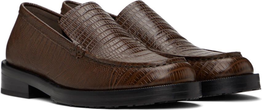 BY FAR SSENSE Exclusive Brown Rafael Loafers - Picture 7