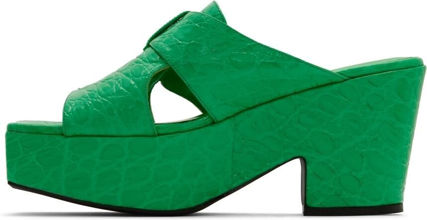 BY FAR Green Lenka Heeled Sandals - Picture 3