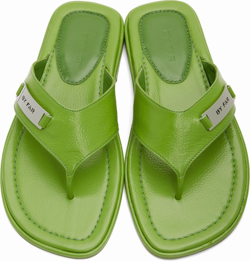 BY FAR Green Zizi Sandals