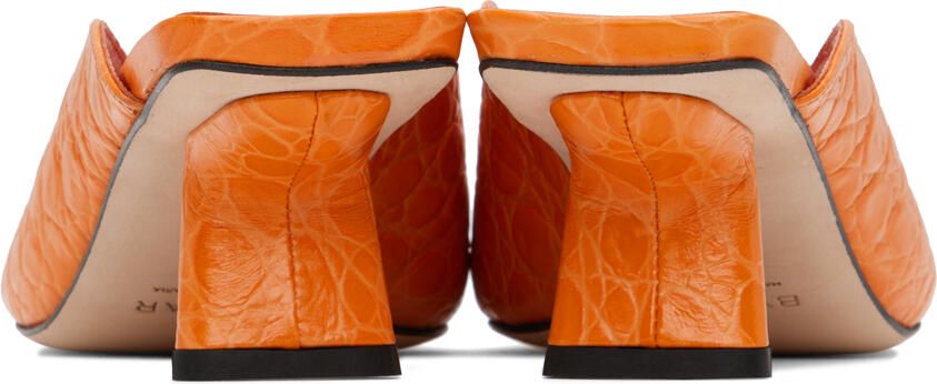 BY FAR Orange Huston Heeled Sandals