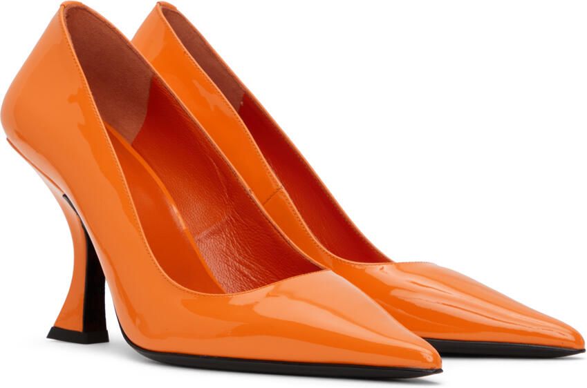 BY FAR Orange Viva Heels - Picture 2