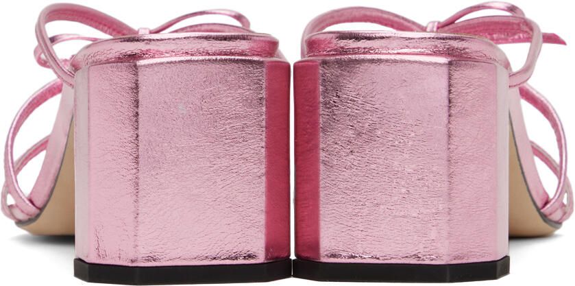 BY FAR Pink June Heeled Sandals