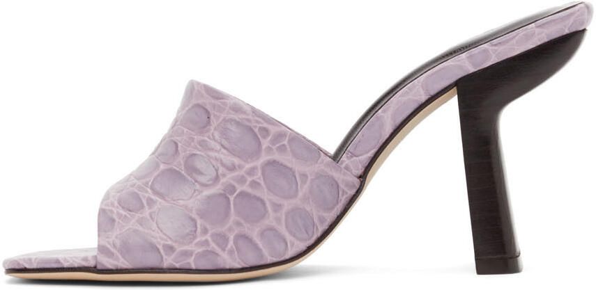 BY FAR Purple Croc Liliana Mules - Picture 2