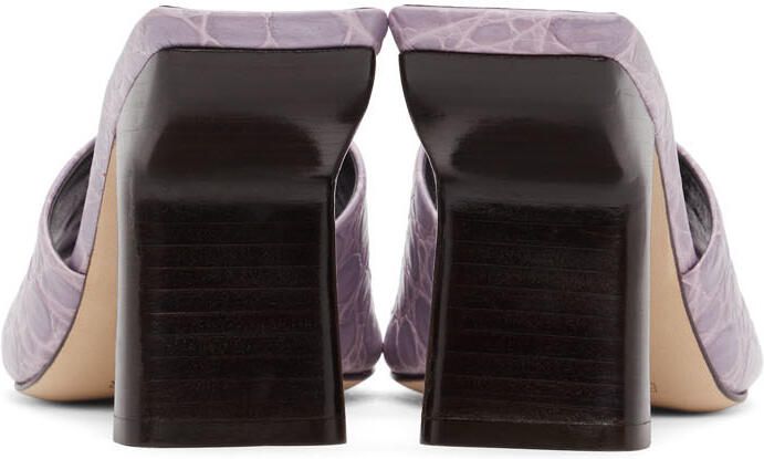 BY FAR Purple Croc Liliana Mules - Picture 4