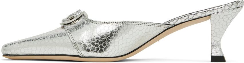 BY FAR Silver Evelyn Heels - Picture 4