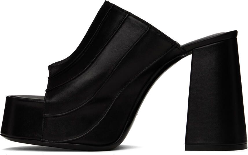 BY FAR SSENSE Exclusive Black Brad Heeled Sandals - Picture 3