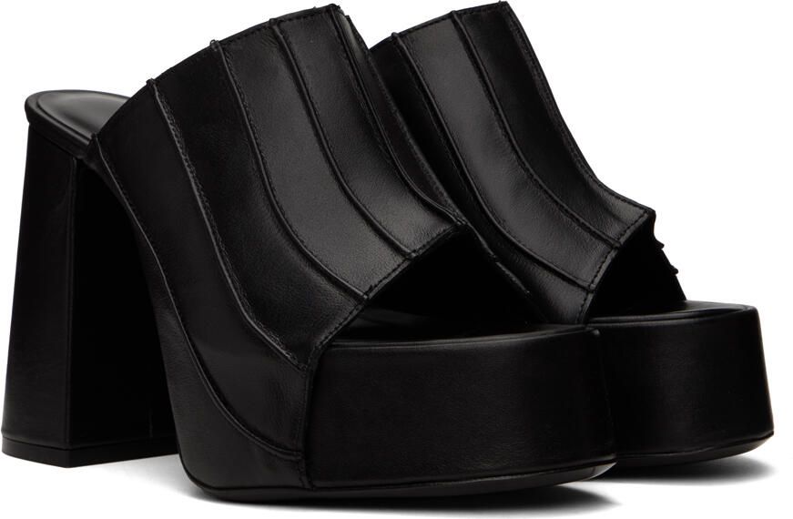 BY FAR SSENSE Exclusive Black Brad Heeled Sandals - Picture 2