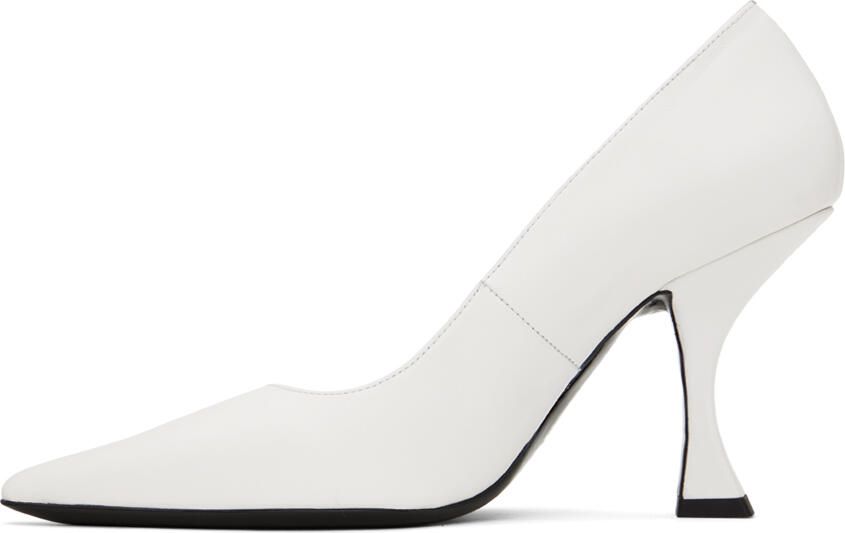 BY FAR SSENSE Exclusive White Viva Heels - Picture 3