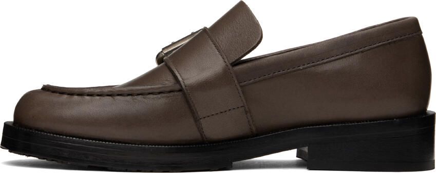 BY FAR SSENSE Work Capsule Brown Soho Loafers - Picture 3