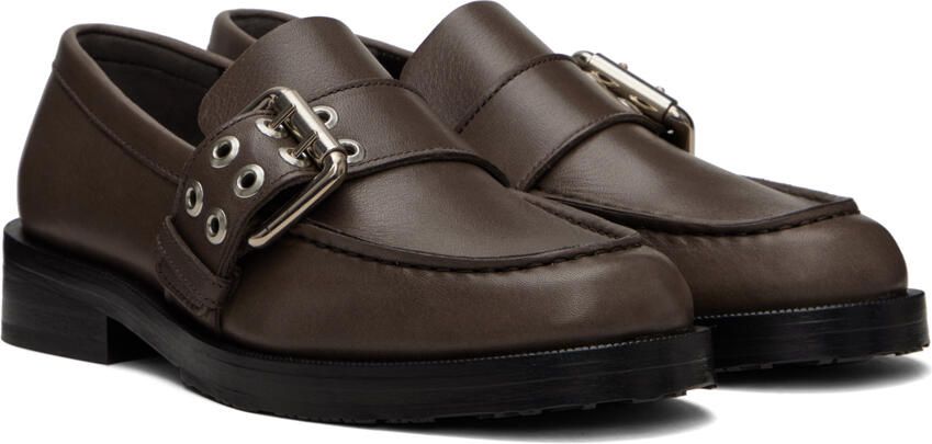 BY FAR SSENSE Work Capsule Brown Soho Loafers - Picture 2