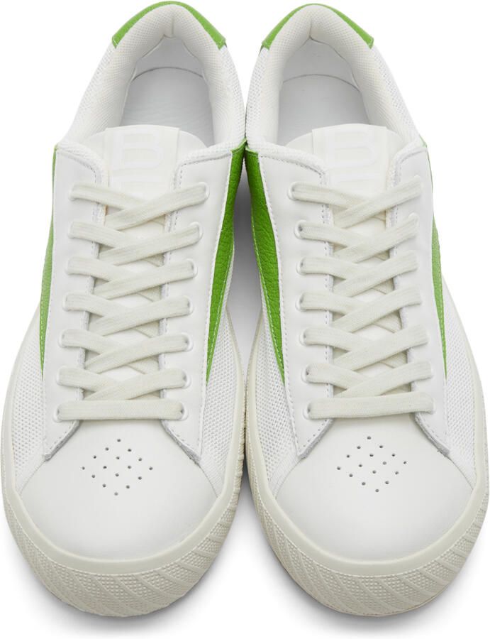 BY FAR White & Green Rodina Sneakers