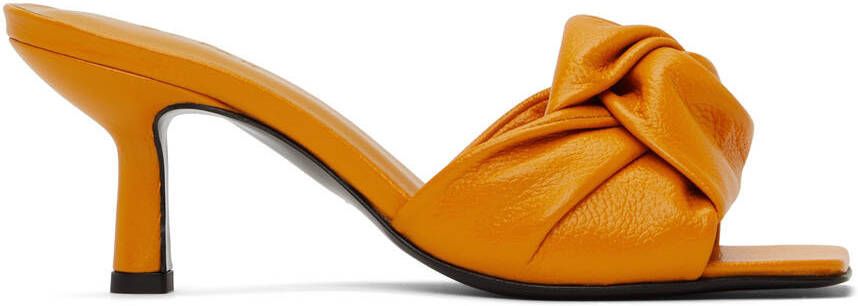 BY FAR Orange Lana Heeled Sandals