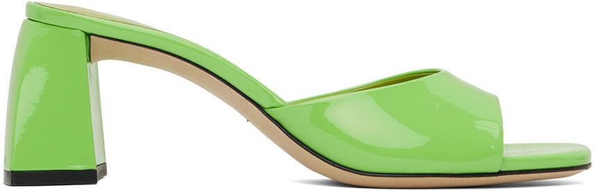 BY FAR SSENSE Exclusive Green Romy Mules