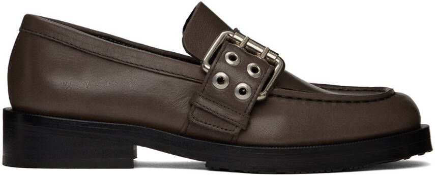 BY FAR SSENSE Work Capsule Brown Soho Loafers