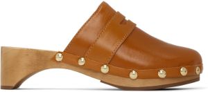 BY FAR Tan Hans Clogs