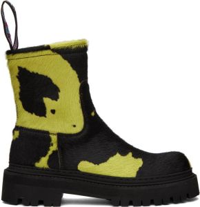 CamperLab Black & Green Eki Ankle Boots
