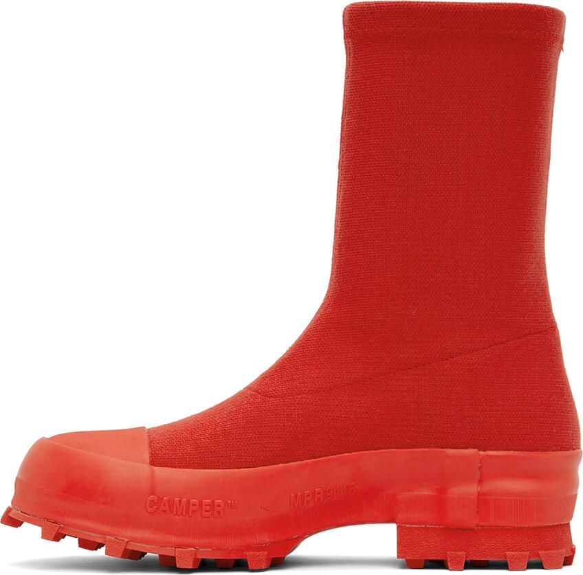 CAMPERLAB Red Tencel Traktori Boots - Picture 2