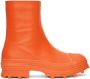 CAMPERLAB Orange Calfskin Traktori Ankle Boots - Thumbnail 1