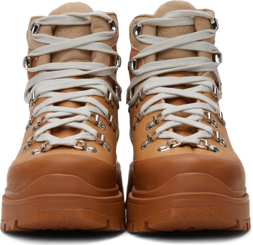 Canada Goose White & Beige Journey Boots