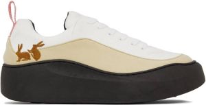 Carne Bollente White & Beige Classic Sneakers