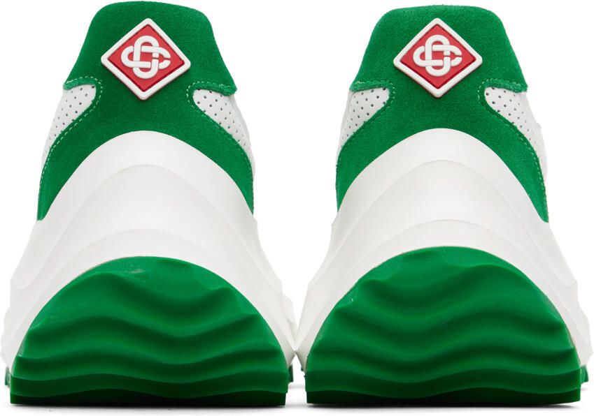Casablanca White & Green Atlantis Sneakers