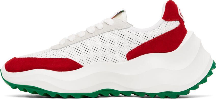 Casablanca White & Red Atlantis Sneakers - Picture 3