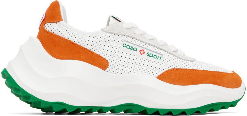 Casablanca White & Orange Atlantis Sneakers