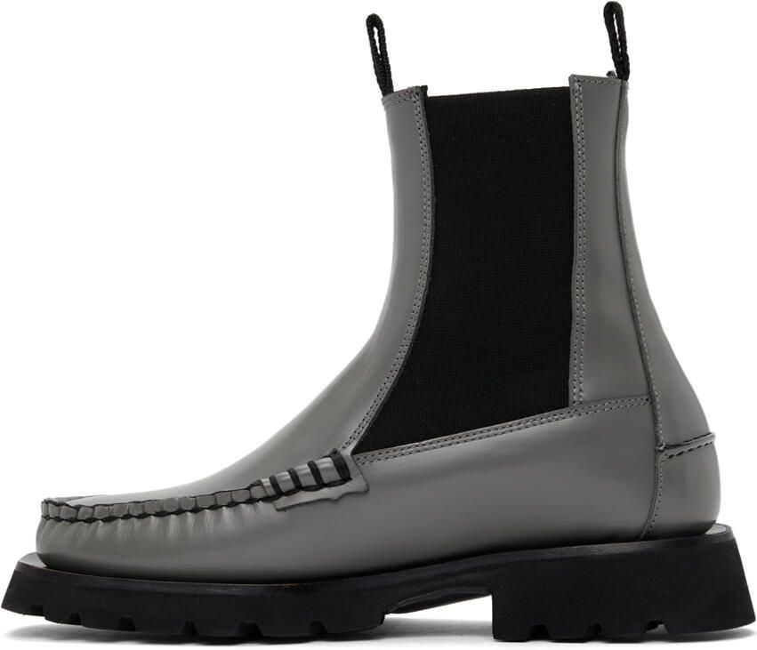 Cecilie Bahnsen Grey Alda Chelsea Boots - Picture 3