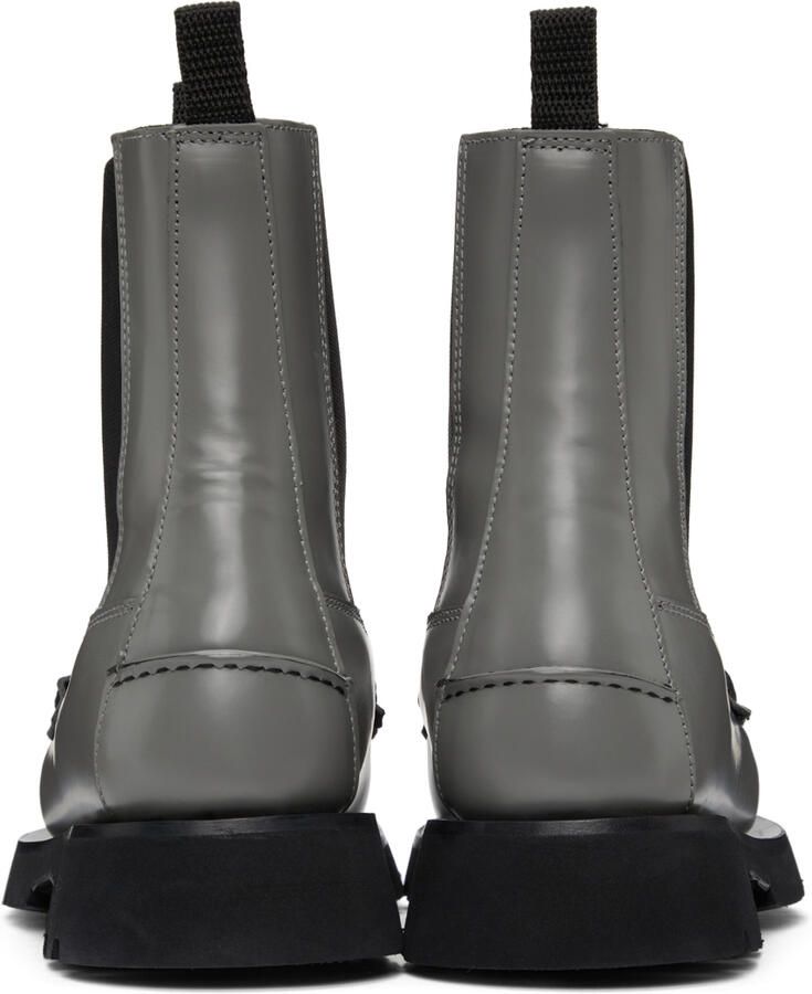 Cecilie Bahnsen Grey Alda Chelsea Boots - Picture 2