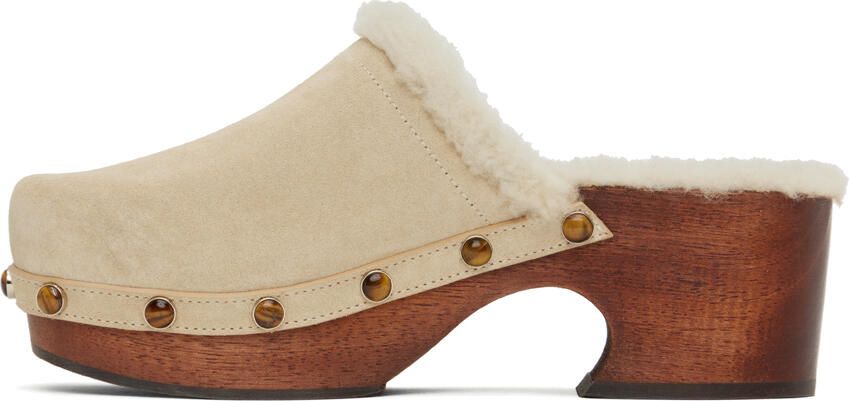 Chloé Beige Aurna Clogs - Picture 3