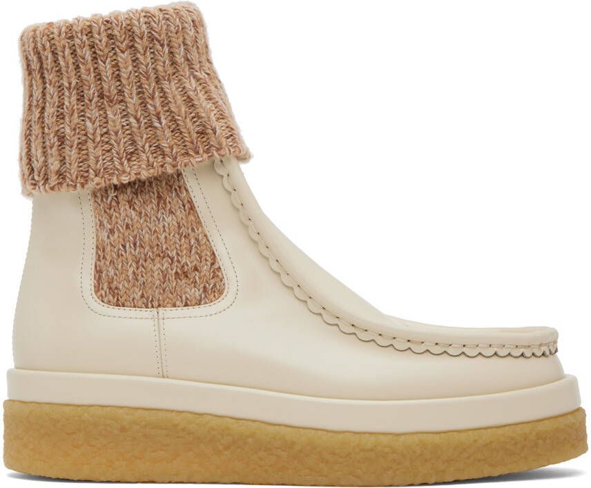 Chloé Beige Jamie Boots