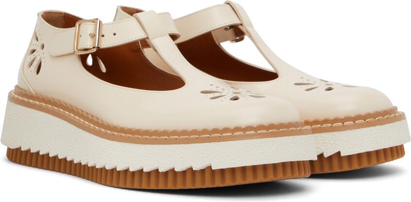 Chloé Beige Kurtys Oxfords - Picture 2