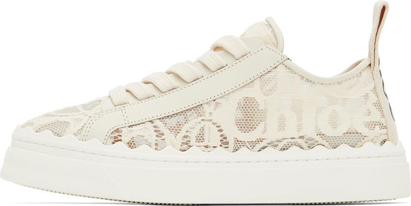 Chloé Beige Lauren Sneakers - Picture 3