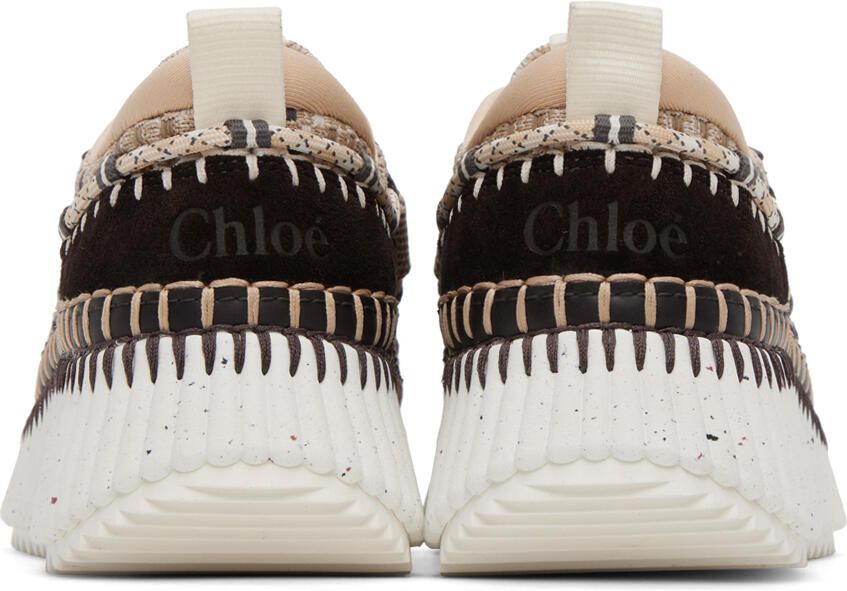 Chloé Beige Nama Velcro Sneakers