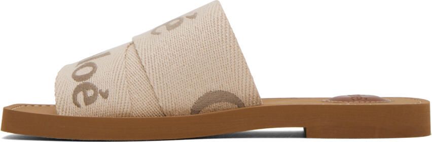Chloé Beige Woody Sandals - Picture 3