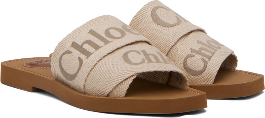 Chloé Beige Woody Sandals - Picture 2
