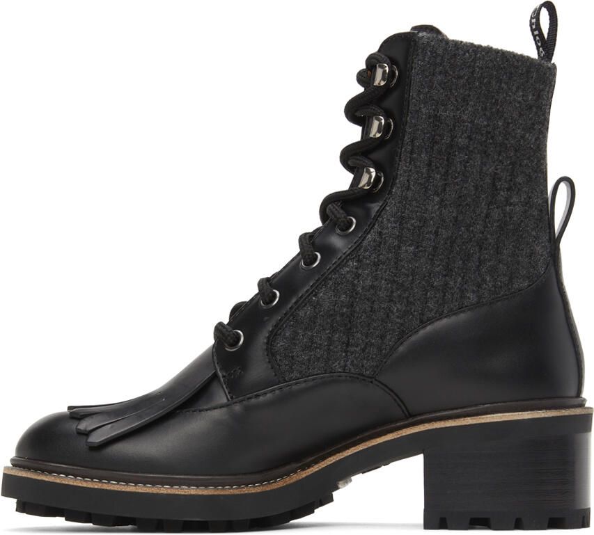 Chloé Black Franne Lace Sock Boots - Picture 2