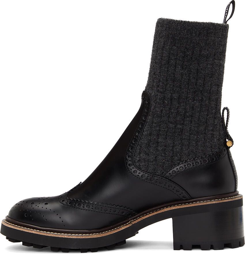 Chloé Black Franne Sock Ankle Boots