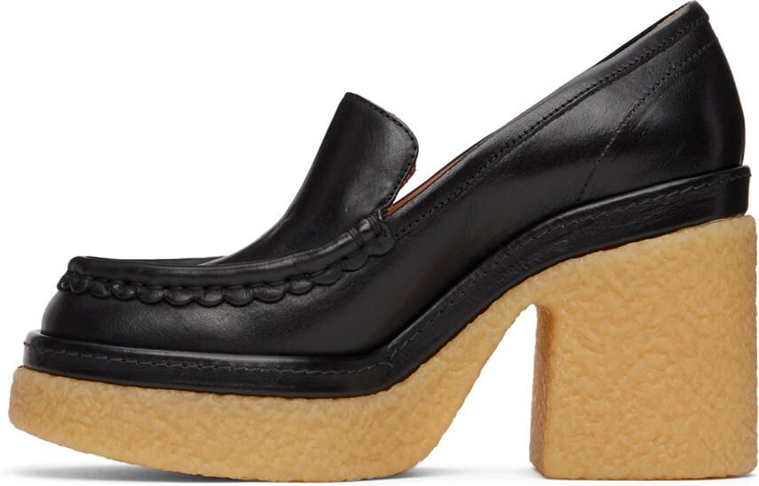 Chloé Black Jamie Heeled Penny Loafers - Picture 4