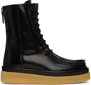 Chloé Black Jamie Lace-Up Boots