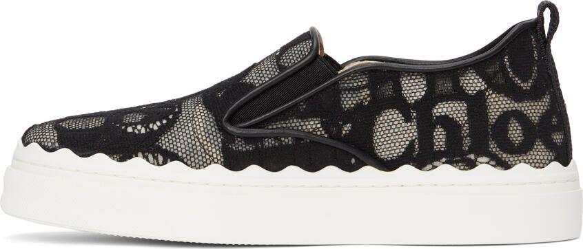 Chloé Black Lace Lauren Sneakers - Picture 4