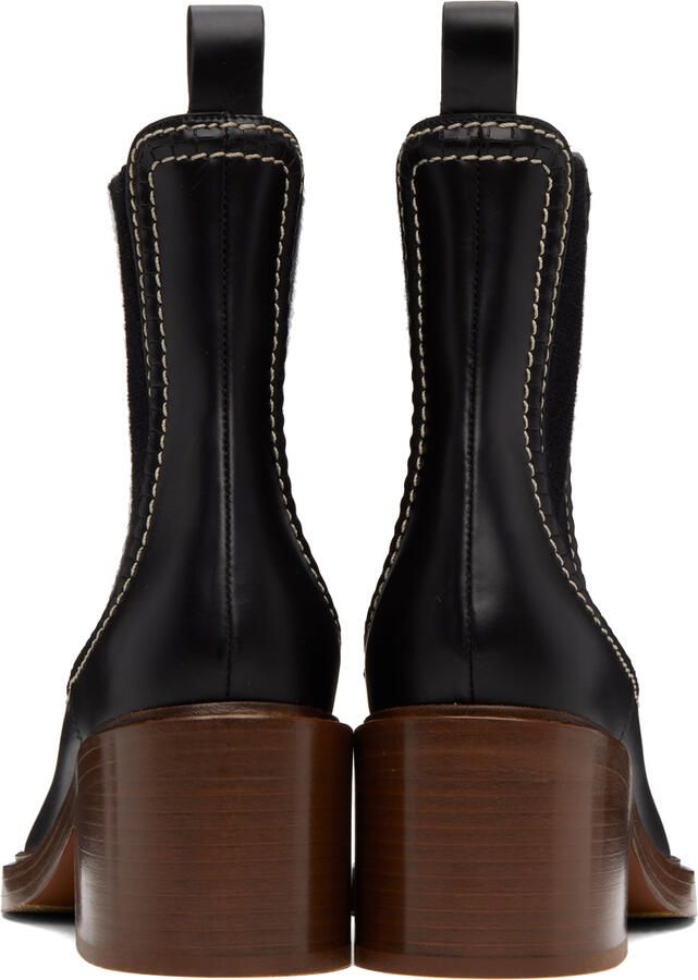 Chloé Black Mallo Boots - Picture 3