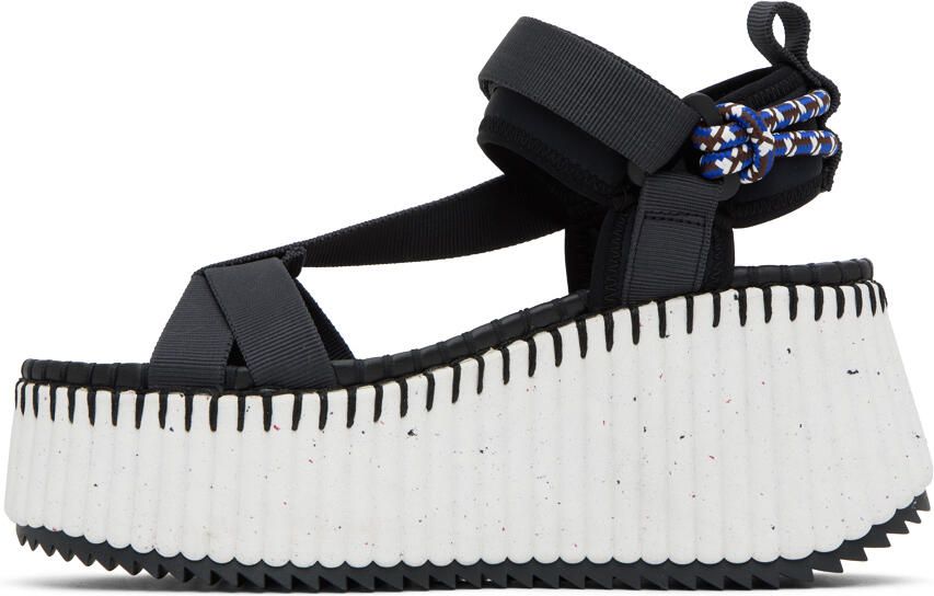 Chloé Black Nama Wedge Sandals - Picture 3