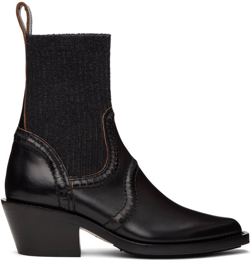 Chloé Black Nellie Ankle Boots