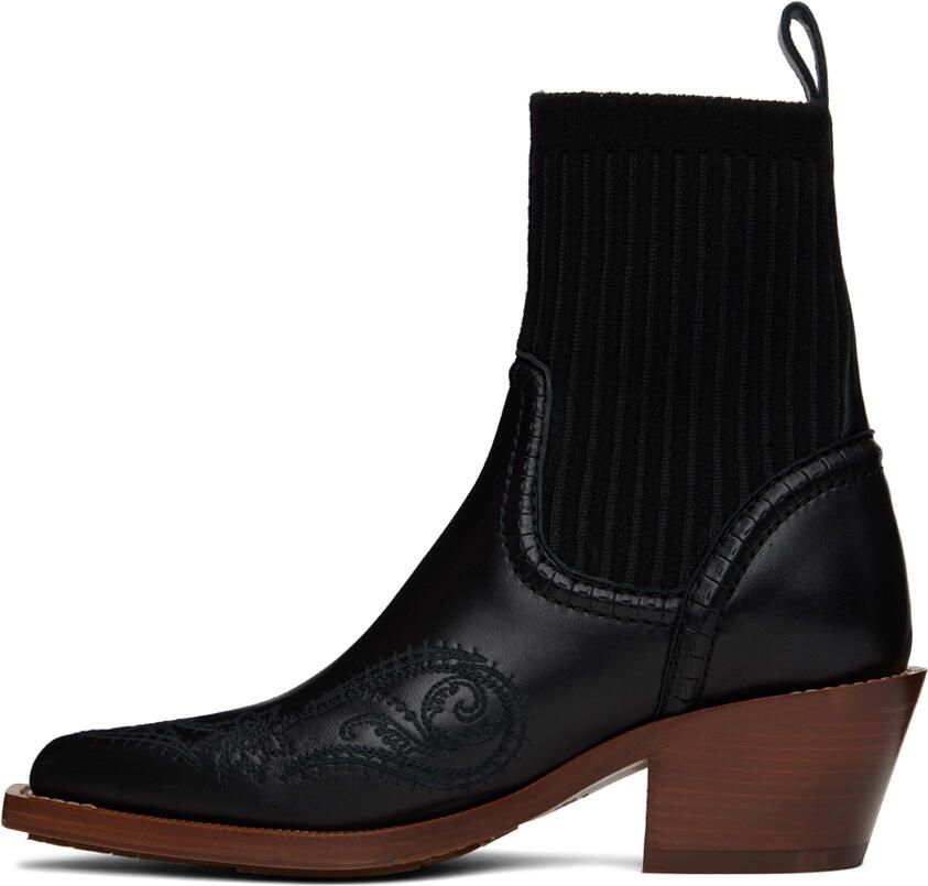 Chloé Black Nellie Ankle Boots - Picture 2
